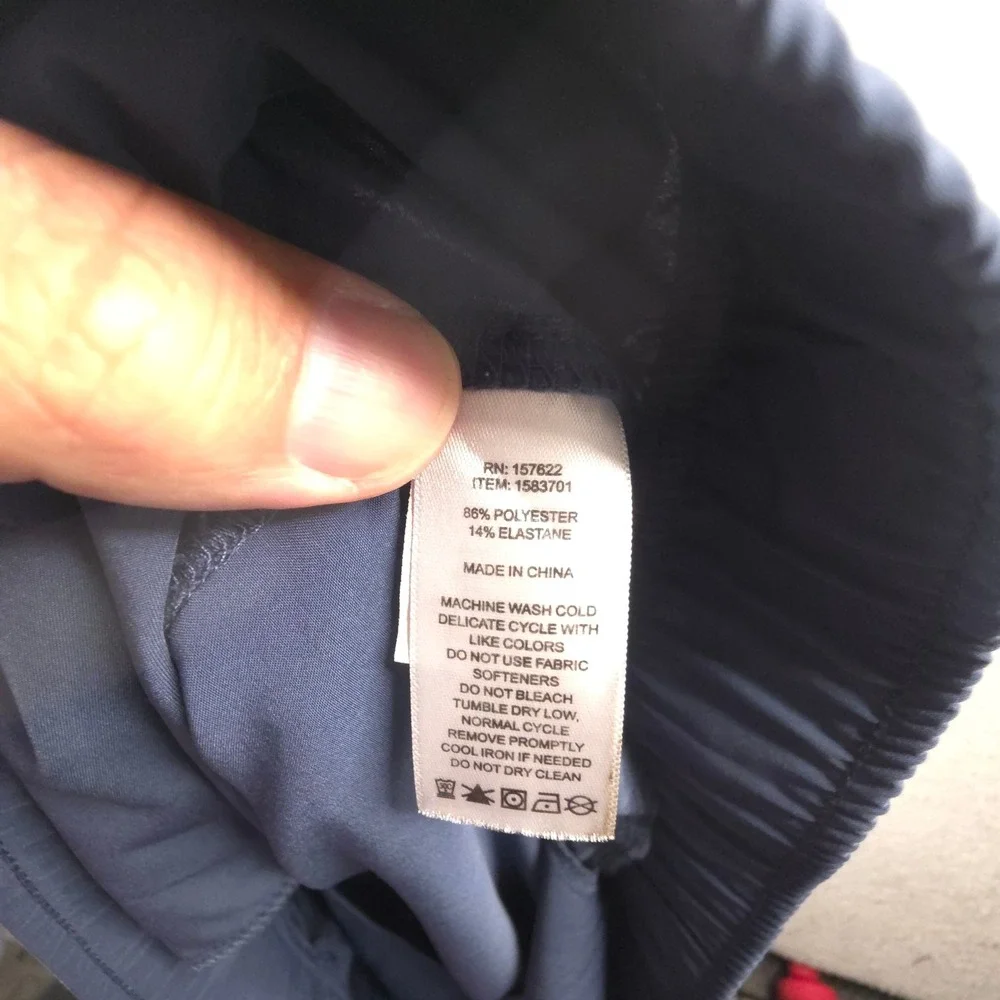 Eddie Bauer Pants Womens XXL Blue Hiking‎ Travel Elastic Waist 42 Straight Leg